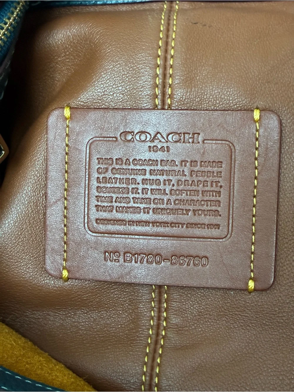 Coach 1941 Bandit Leather Hobo 39 Shoulder Purse